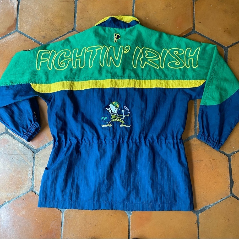 Vtg Pro Player Notre Dame Fightin Irish ND Jacket Mens Large Tail Gate College